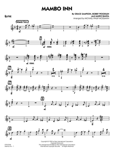 Mambo Inn (arr. Michael Philip Mossman) - Guitar