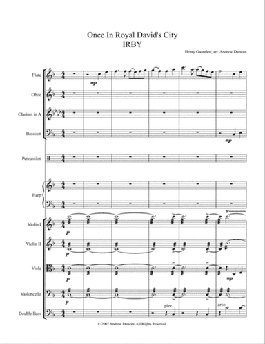 Once In Royal David's City - Orchestral Prelude