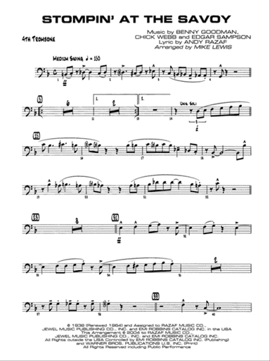Stompin' at the Savoy: 4th Trombone