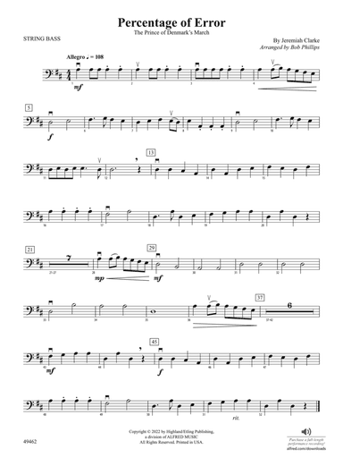 Percentage of Error: String Bass
