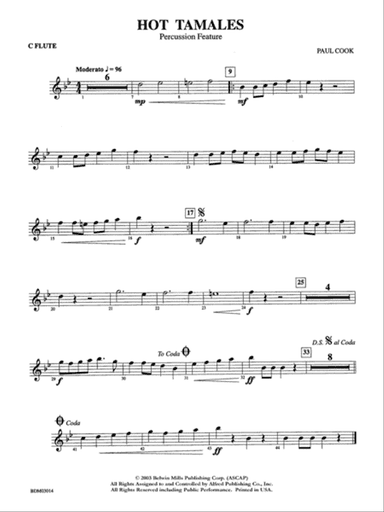 Hot Tamales (Percussion Feature): Flute