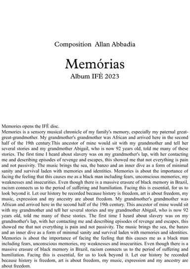 MEMÓRIAS - Score Only