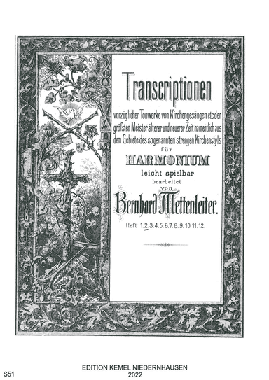 Transcriptionen vorzüglicher Tonwerke von Kirchengesängen etc. der grössten Meister älterer