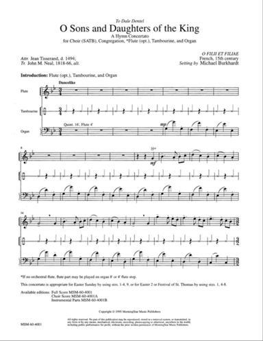 O Sons and Daughters of the King (Downloadable Full Score)