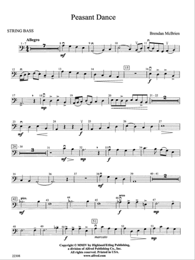 Peasant Dance: String Bass