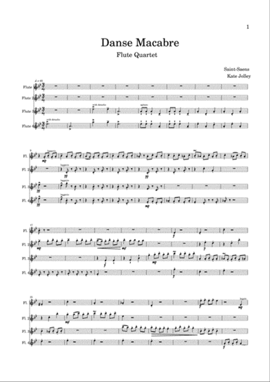 Danse Macabre Flute Quartet