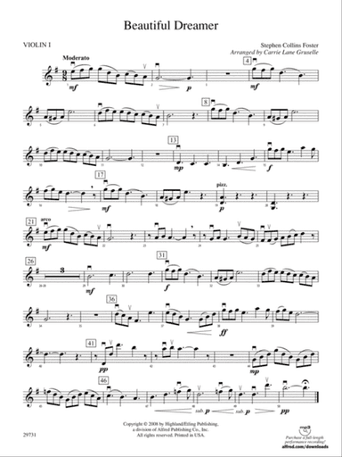 Beautiful Dreamer: 1st Violin