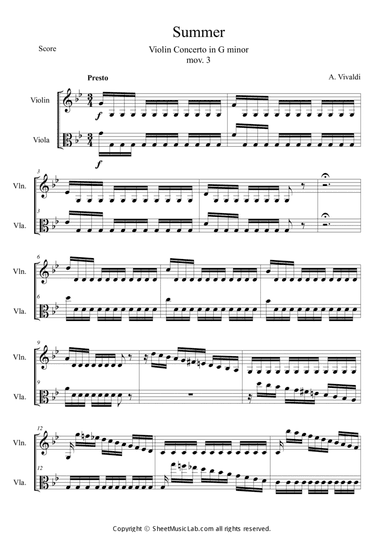 The Four Seasons: Summer 3rd Movement "Strom "
