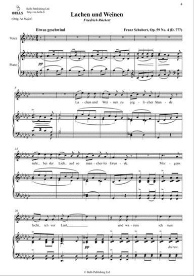 Lachen und Weinen, Op. 59 No. 4 (D. 777) (G-flat Major)