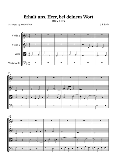 Erhalt uns, Herr, bei deinem Wort BWV 1103