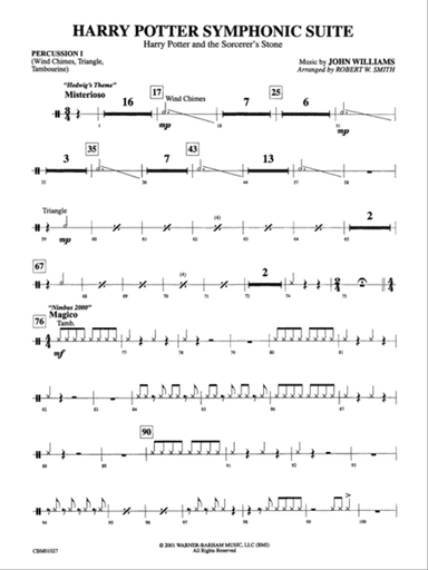Harry Potter Symphonic Suite: 1st Percussion