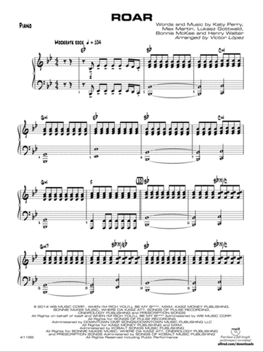 Roar: Piano Accompaniment