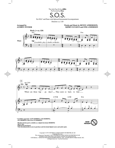 S.O.S. (arr. Audrey Snyder)