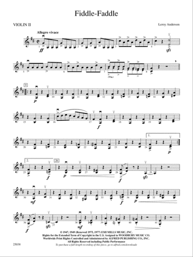 Fiddle-Faddle: 2nd Violin