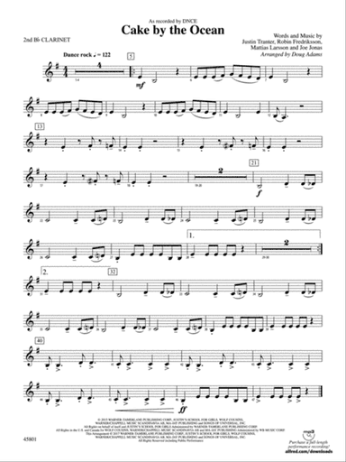 Cake by the Ocean: 2nd B-flat Clarinet