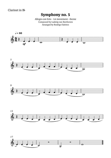Symphony no. 5 - 1st movement (theme)
