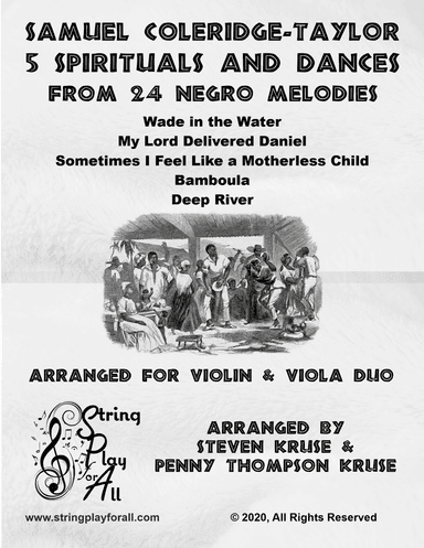 5 Spirituals and Dances from "24 Negro Melodies" for Violin and Viola