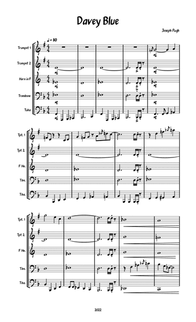 Davey Blue (Brass Quintet)