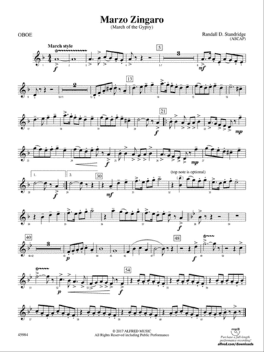 Marzo Zingaro: Oboe