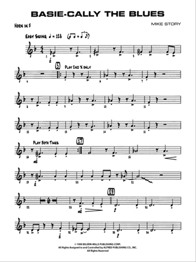 Basie-Cally the Blues: 1st F Horn