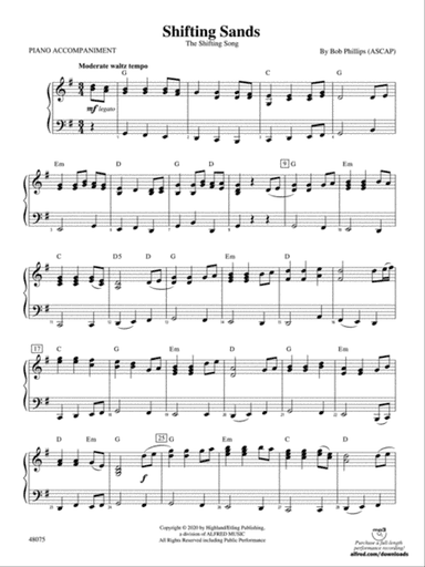 Shifting Sands: Piano Accompaniment