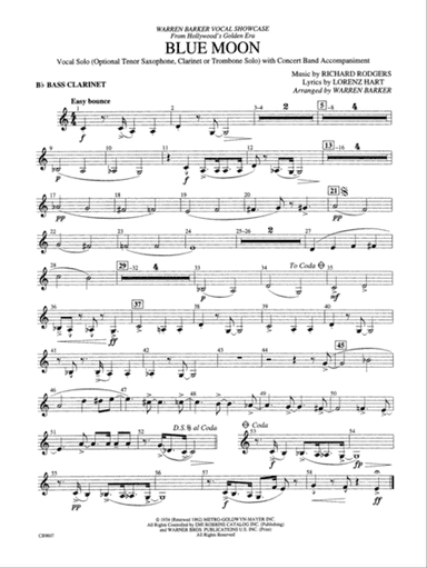 Blue Moon: B-flat Bass Clarinet