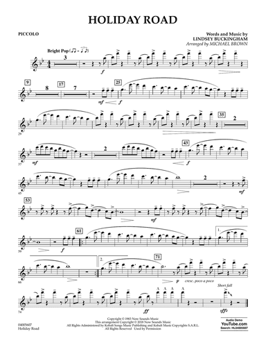 Holiday Road (from National Lampoon's Vacation) (arr. Michael Brown) - Piccolo