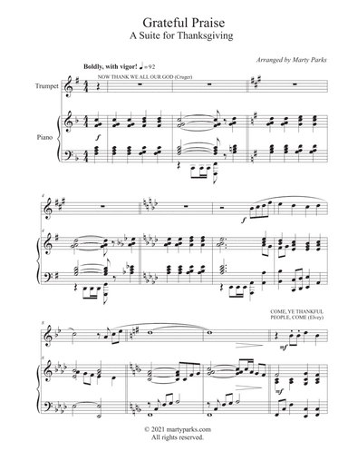 Grateful Praise (Trumpet-Piano)
