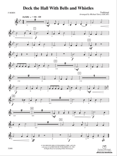 Deck the Hall with Bells and Whistles: 1st F Horn
