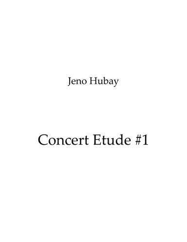 Concert Etude #1