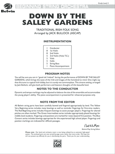 Down by the Salley Gardens: Score