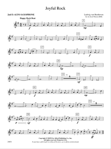 Joyful Rock: 2nd E-flat Alto Saxophone