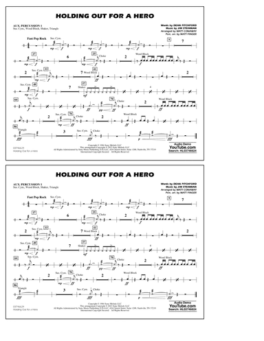 Holding Out For A Hero (arr. Conaway & Finger) - Aux. Percussion 1
