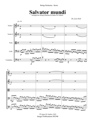 Bull: Salvator mundi for String Orchestra