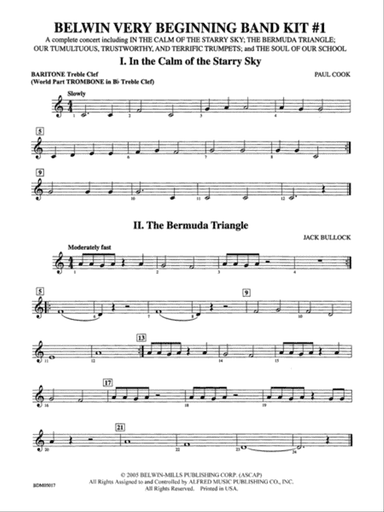 Belwin Very Beginning Band Kit #1: Baritone T.C.