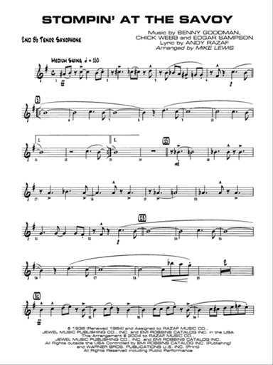 Stompin' at the Savoy: 2nd B-flat Tenor Saxophone