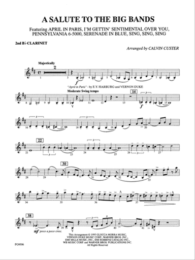 A Salute to the Big Bands: 2nd B-flat Clarinet