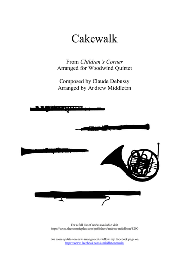Cakewalk arranged for Wind Quintet