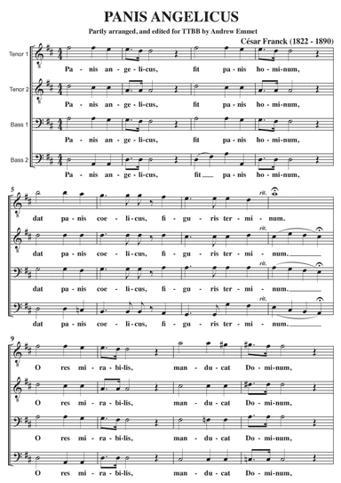 Panis Angelicus A Cappella TTBB