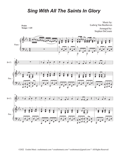 Sing With All The Saints In Glory (Bb-Clarinet solo and Piano)