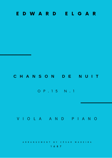 Chanson De Nuit, Op.15 No.1 - Viola and Piano (Full Score)