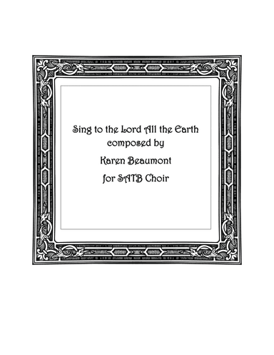 Sing to the Lord All the Earth
