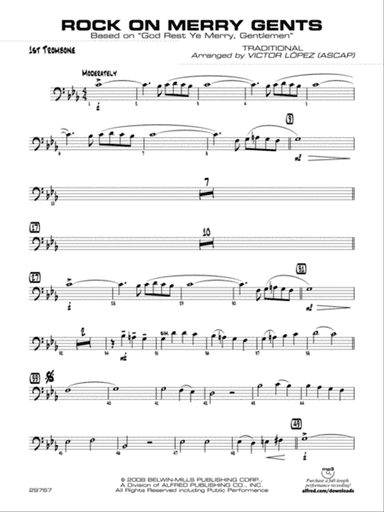 Rock On Merry Gents: 1st Trombone