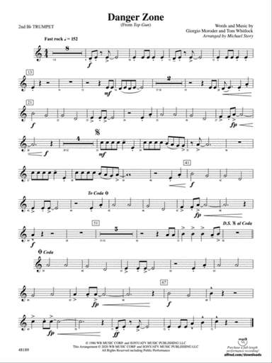 Danger Zone: 2nd B-flat Trumpet