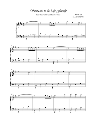 Serenade of the Holy Family. Piano