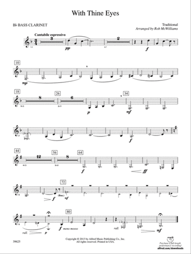 With Thine Eyes: B-flat Bass Clarinet