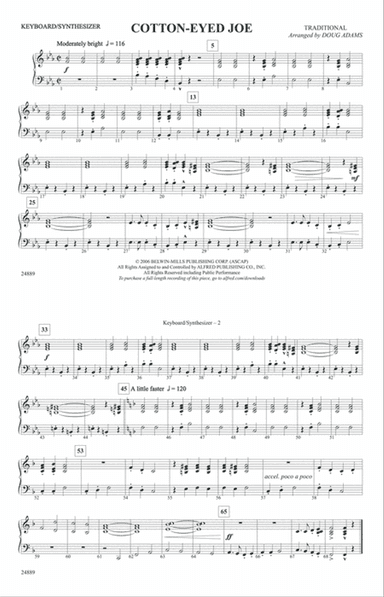 Cotton-Eyed Joe: Keyboard/Synthesizer