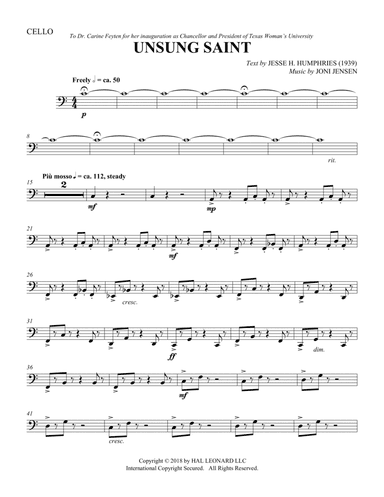 Unsung Saint - Cello