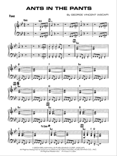 Ants in the Pants: Piano Accompaniment