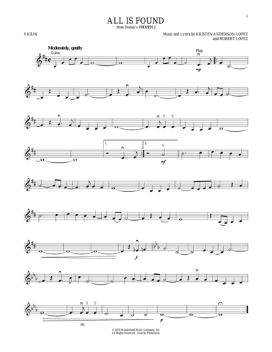 All Is Found (from Disney's Frozen 2)